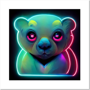 Neon Koala Bear Posters and Art